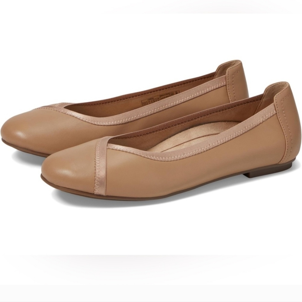 Vionic | Women's Size 8W | Caroll Ballet Flat Tan Neutral Beige Comfort Shoe
